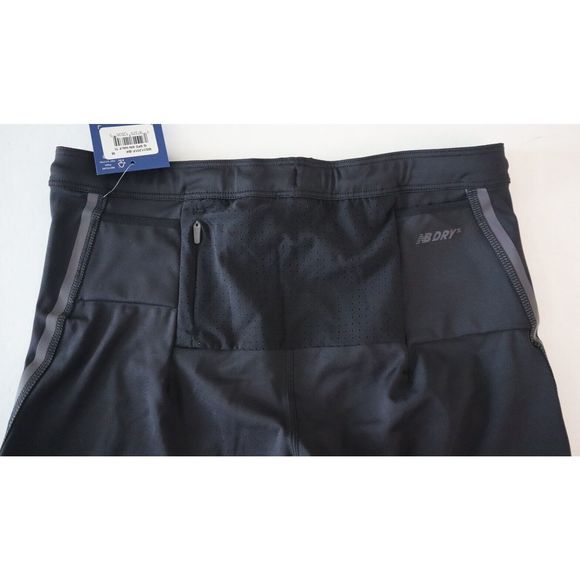 New Balance MS31201F Men's Sz Medium Black Running Q Speed 9" Half Tights - Picture 4 of 11